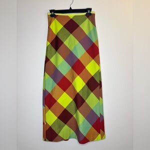 Urban Outfitters Colorful Checkered Maxi Skirt